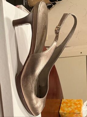 Cole Haan Rose Gold Slingback Heels